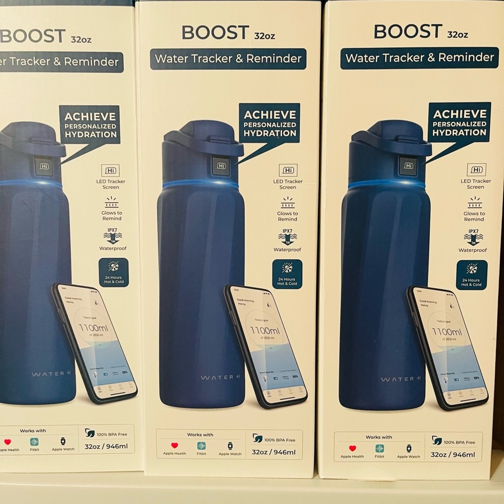 Water Tracker & Reminder Bottle - Blue
